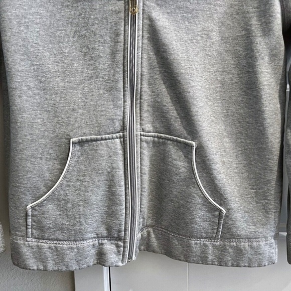 Women's Pacer Gray Pipped Zip Front Athletic/Casual Hooded Jacket Size PM - Picture 3 of 7